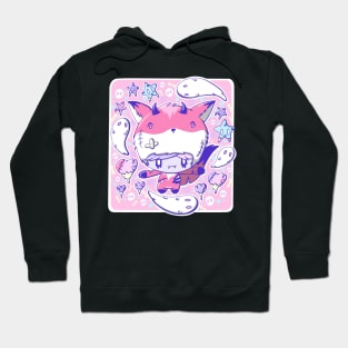 Cute zombie devil fox bubble head cutie Hoodie